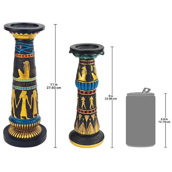 Design Toscano Temple of Luxor Egyptian Candleholder: Amenhotep & Rameses - QL912419