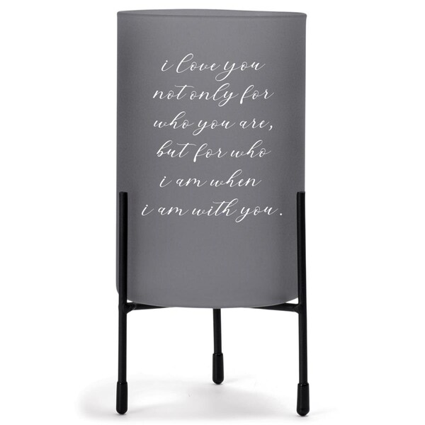 Dicksons Unisex I Love You Not Only for Who You Are Candleholder, Grey - One Size - HGC73GY