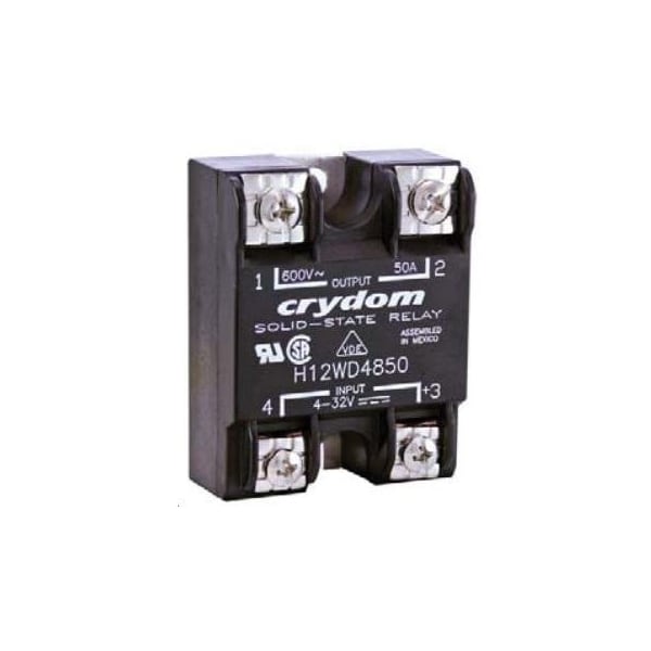 Relés de estado sólido Crydom - Montaje industrial Pm Ip00 Ssr, 530Vac 75A, Entrada de CC, ZC - H12D4875