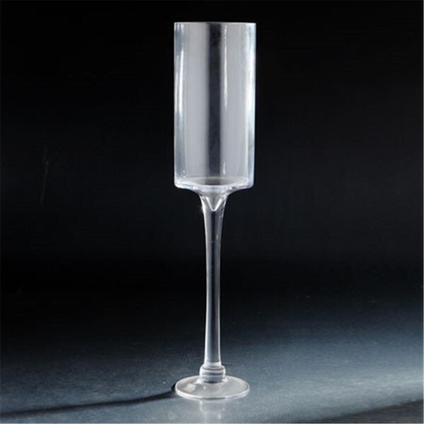Diamond Star Diamond Star 62046 24 x 5 in. Glass Candle Holder with Stem; Clear - 62046