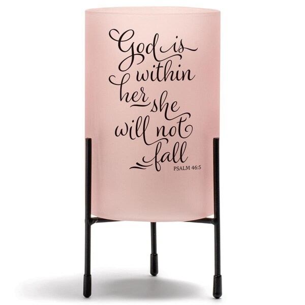 Cottage Garden God Is Candle Holder within Her Psalm 46-5 - HGC40SBH