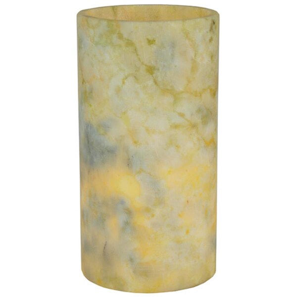 Meyda 3.4 in. W x 6.5 in. H Jadestone-Light Green Flat Top Candle Cover - 121494