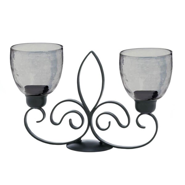 Gallery Of Light 13 x 4.5 x 8.25 in. Fleur-De-Lis Duo Candle Stand - 10017609