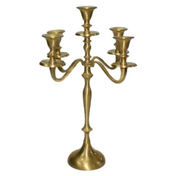 Jiallo 18.25 in. 5-Lite Candelabra, Brushed Gold - 71015