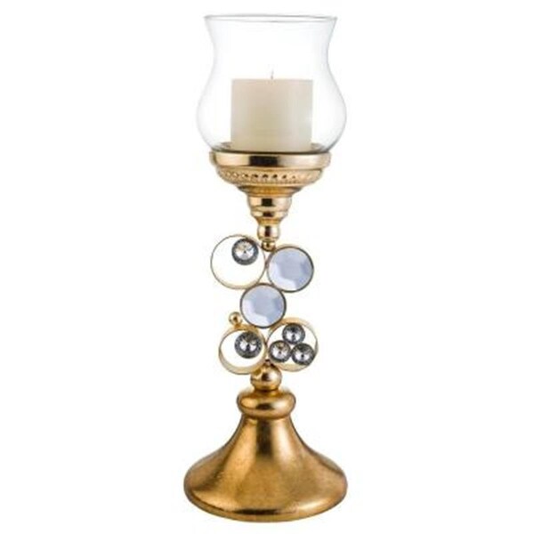Ore International 18 H in. Gold Mahla Candle holder Without Candle - K-4260-C2