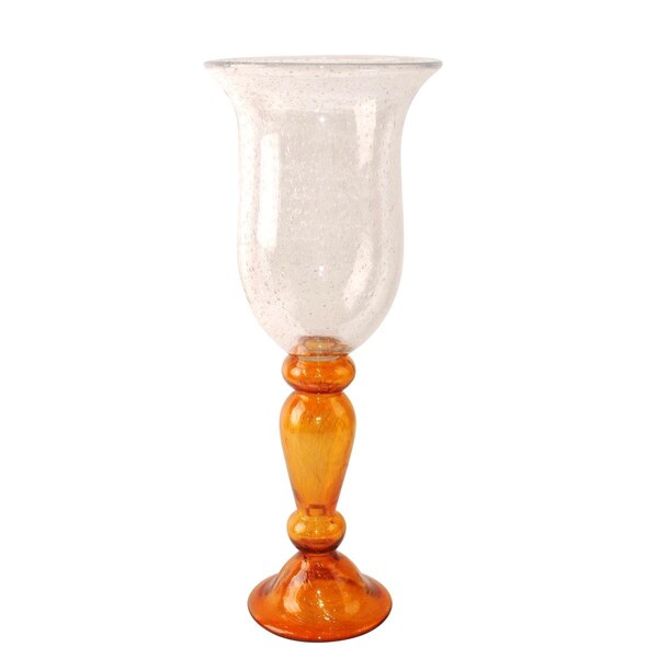 Maquina 18.1 in. Sozusa Glass Pillar Candle Holder, Amber - MA3012853