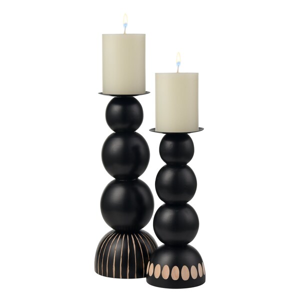 Elk Studio Dana Candleholder - Set of 2 Black - S0057-11213/S2