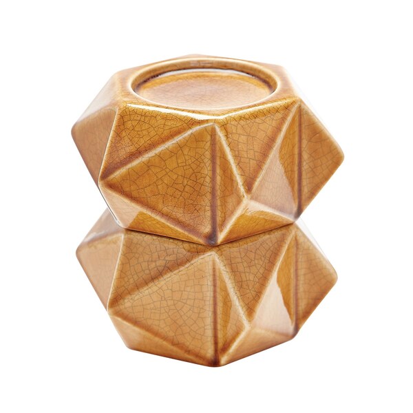 Elk Signature Ceramic Star Candle Holders in Honey Set of 2, Large - 857128/S2
