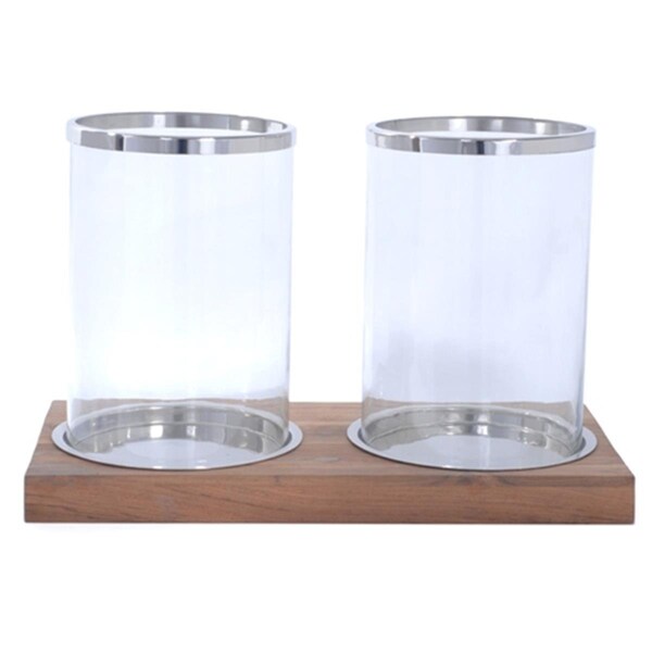 Rojo 16 24 x 15 x 12 in Amalfitana Old Wood Candle Holder Medium - SS1102M