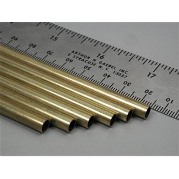 K&S Engineering K&S Engineering K-S1148 0.21 x 36 in. Round Brass Tubes - 6 Piece - K+S1148