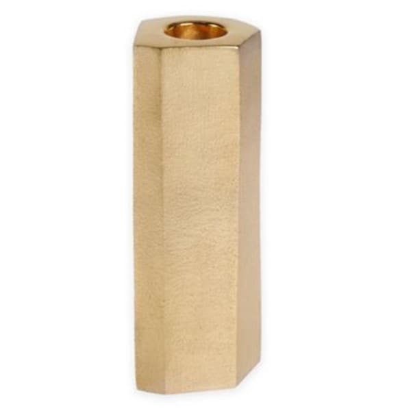 R16 Home Golden Luxury Tilted Hexagon Large Candle Holder - 2102L