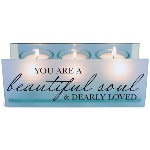 Dicksons Unisex You Are A Beautiful Soul Tealight Candle Holder, Blue - One Size - MCHPRT01BL