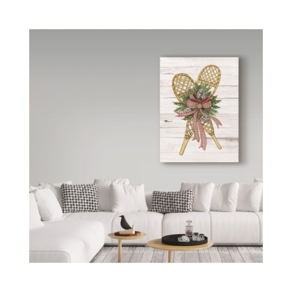 Trademark Fine Art Kathleen Parr McKenna 'Holiday Sports I on White Wood' Canvas Art, 24x32 - WAP02730-C2432GG