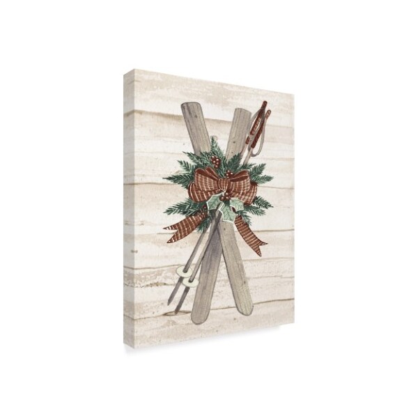Trademark Fine Art Kathleen Parr Mckenna 'Holiday Sports on Wood IV Luxe' Canvas Art, 14x19 - WAP03199-C1419GG