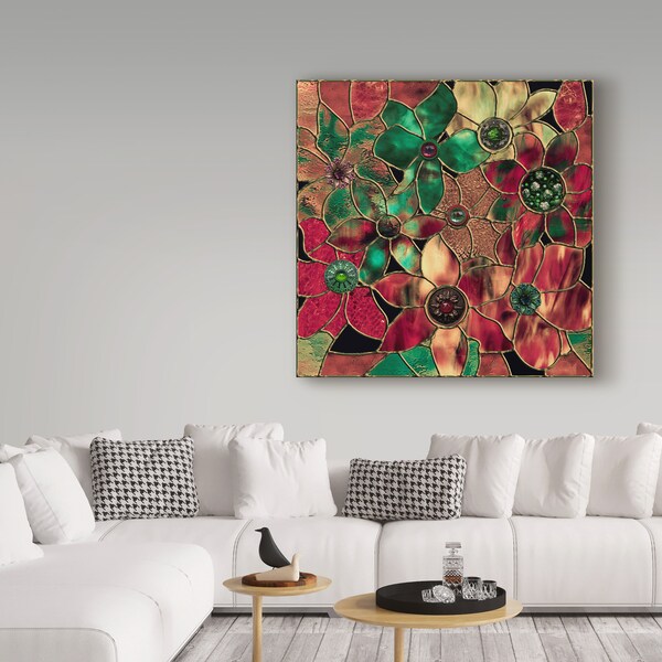 Trademark Fine Art Color Bakery 'Stained Glass Christmas' Canvas Art, 18x18 - ALI20877-C1818GG