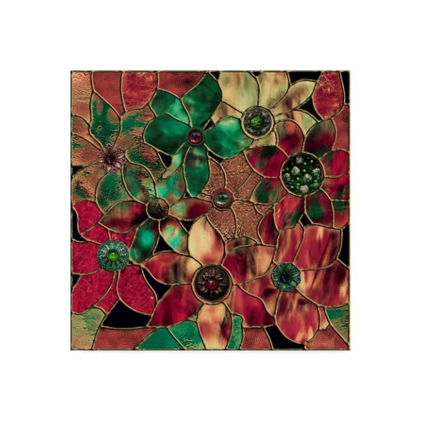 Trademark Fine Art Color Bakery 'Stained Glass Christmas' Canvas Art, 18x18 - ALI20877-C1818GG