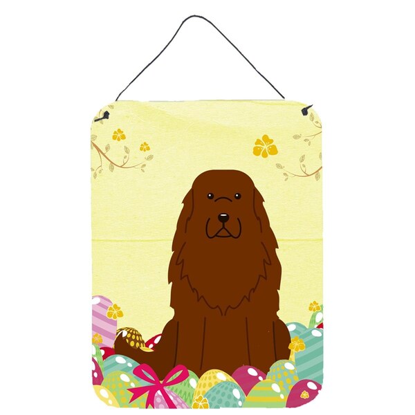 Carolines Treasures Easter Eggs Caucasian Shepherd Dog Wall or Door Hanging Prints - BB6050DS1216