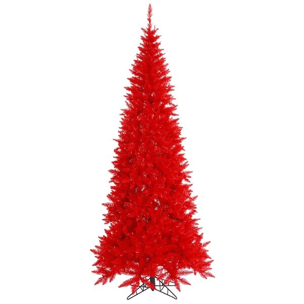 Vickerman 5.5 ft. x 30 in. Red Fir Artificial Christmas Tree Unlit with 722 Tip Count - K161255