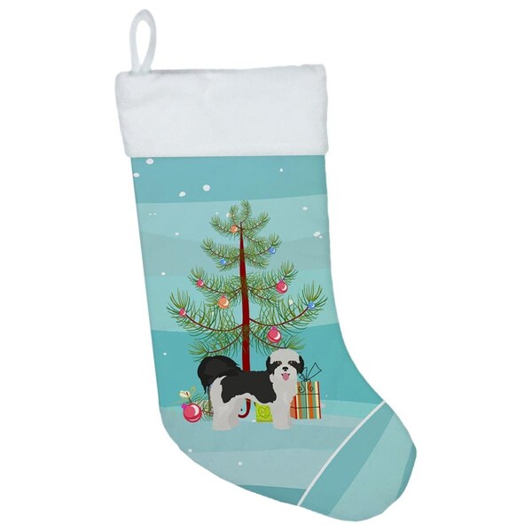 Carolines Treasures Carolines Treasures CK3885CS Zuchon No.2 Christmas Tree Christmas Stocking - CK3885CS