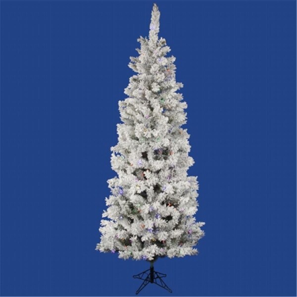 Vickerman 5.5 ft. x 30 in. Christmas Tree Flocked Pacific 165LED Multi - A100357LED