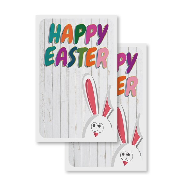 Signmission Happy Easter, Vinyl Decals Only 24 Inch x 36 Inch, Vinyl Decal, 2PK - DSB-2436-2PACK-30390