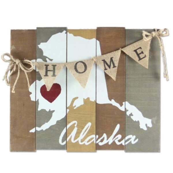 Youngs Wood Alaska Home State Sign - 16519