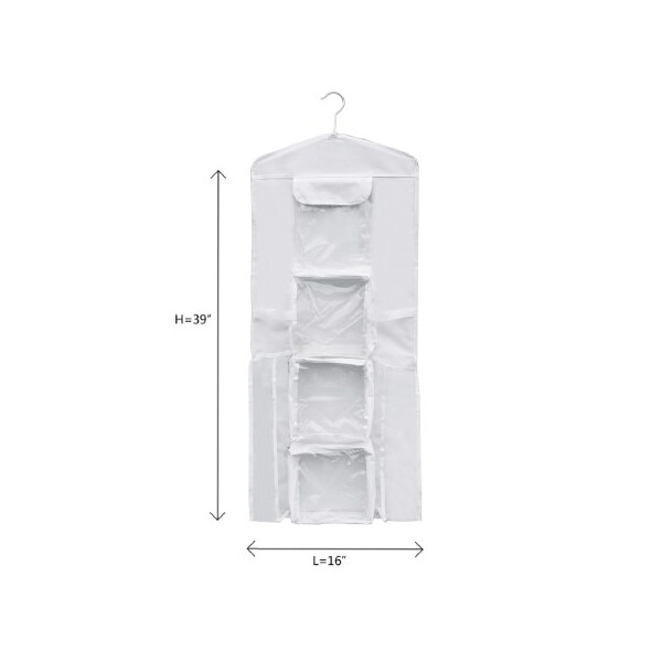 Hastings Home 2-pack Wrapping Paper Storage Organizers, Dual Sided Hanging Gift Wrap Station for 30" Rolls, Ribbon - 935219RVS