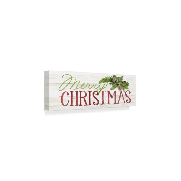Trademark Fine Art Kathleen Parr McKenna 'Holiday Sayings II' Canvas Art, 10x32 - WAP02669-C1032GG