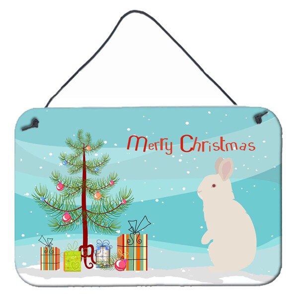 Carolines Treasures New Zealand White Rabbit Christmas Wall or Door Hanging Prints - BB9332DS812