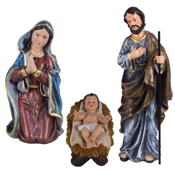 Queens Of Christmas 12 in. Holy Family Nativity Set - 3 Piece - QC-NAT-12-HF