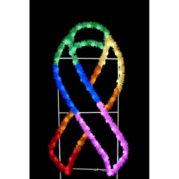 Queens Of Christmas 3 ft. Rainbow Garland Awareness Ribbons - GM-RBN-03-RNBW-GAR