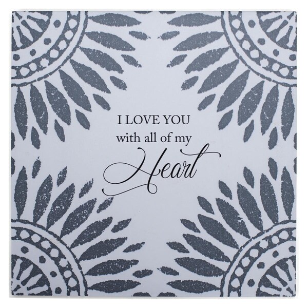 Dicksons Unisex I Love You Tabletop Tile with All Cream, Multi Color - One Size - TLQ73CP