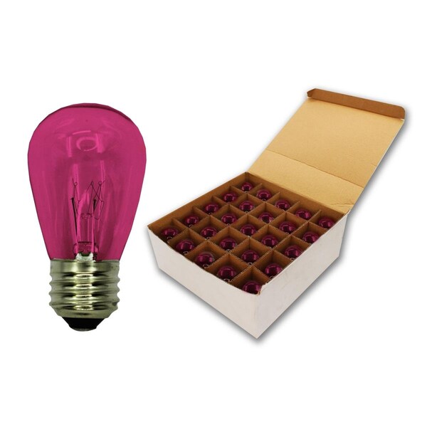 Queens Of Christmas T50 Glass Retrofit Lamp, Pink, 25PK - T50G-RETRO-PI-25PK
