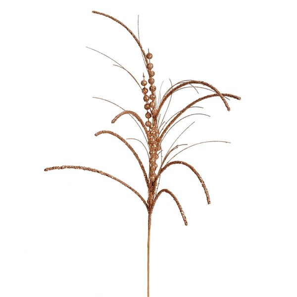 Vickerman 29 in. Rose Gold Glitter Harvest Spray, 6PK - QG192458