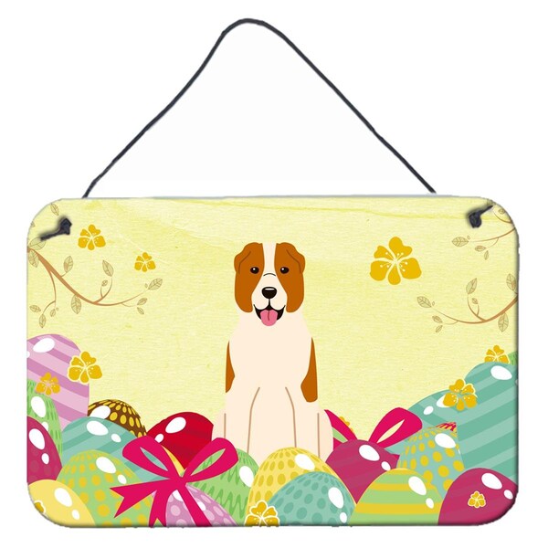 Carolines Treasures Easter Eggs Central Asian Shepherd Dog Wall or Door Hanging Prints - BB6049DS812