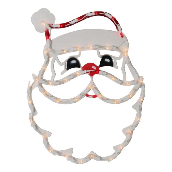 Go-Go 17.5 in. Lighted Santa Claus Christmas Window Silhouette - GO1777057