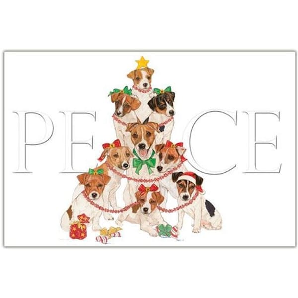 Pipsqueak Productions Pipsqueak Productions C554 Jack Russell Holiday Boxed Cards - C554