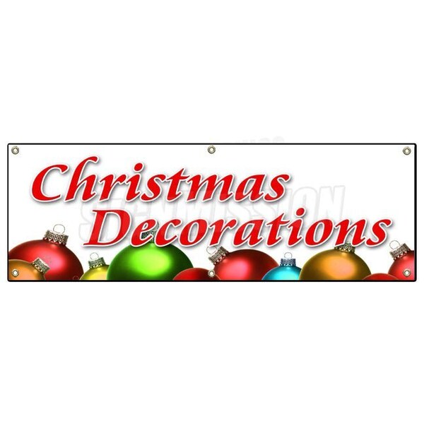 Signmission CHRISTMAS DECORATIONS BANNER SIGN x-mas xmas trees decor wreaths - B-72 CHRISTMAS DECORATIONS