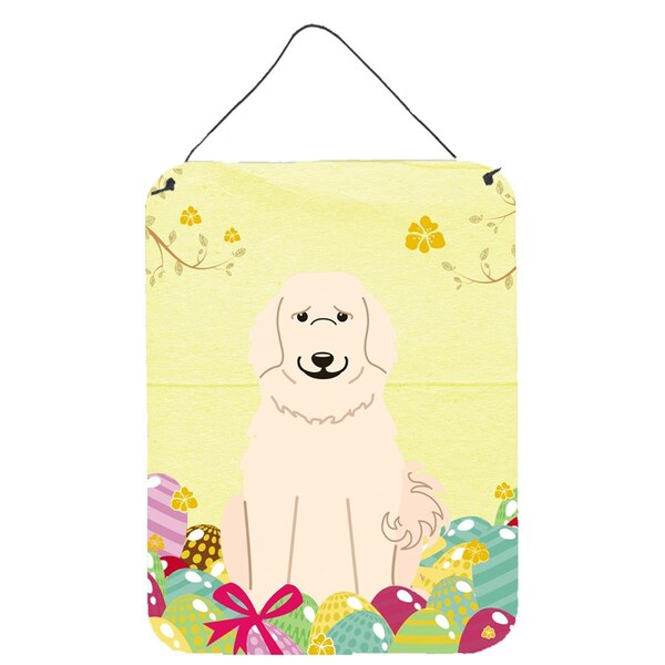 Carolines Treasures Easter Eggs Great Pyrenese Wall or Door Hanging Prints - BB6083DS1216