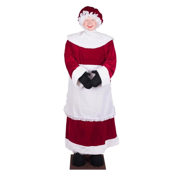 Vickerman Mrs Santa Standing or Sitting Decor - 5 ft. 8 in. - C896112