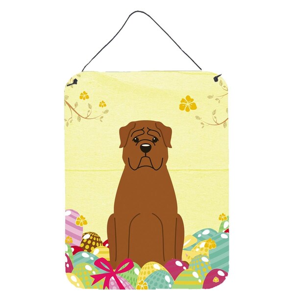 Carolines Treasures Easter Eggs Dogue de Bourdeaux Wall or Door Hanging Prints - BB6073DS1216