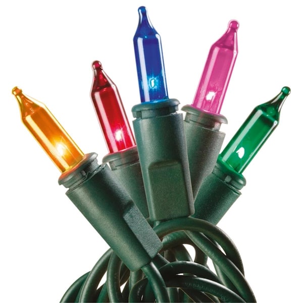 Goldengifts Incandescent Stay Shine Incandescent Mini Multicolored String Christmas Lights  100 Count - GO2740153