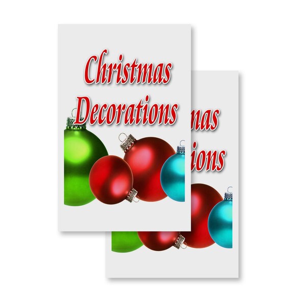 Signmission Christmas Decorations, Vinyl Decals Only 24 Inch x 36 Inch, Vinyl Decal, 2PK - DSB-2436-2PACK-CHRISTMAS DECORATIONS