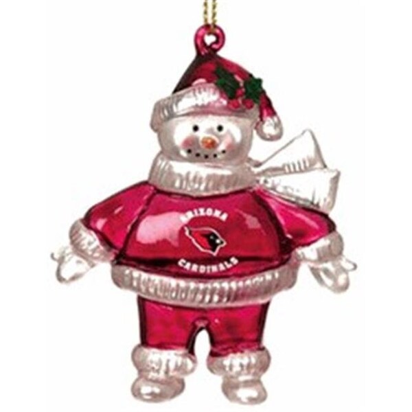 Caseys Arizona Cardinals Ornament 2 3/4 Inch Crystal Snowman - 194672325