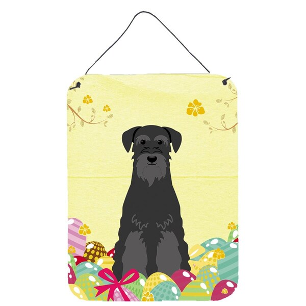 Carolines Treasures Easter Eggs Standard Schnauzer Black Wall or Door Hanging Prints - BB6032DS1216