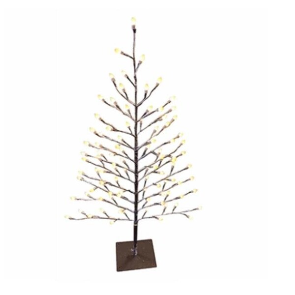 Holiday Bright Lights Holiday Bright Lights 266690 42 in. Christmas LED Flat Stick Snow Covered Tree; Warm White - 266690