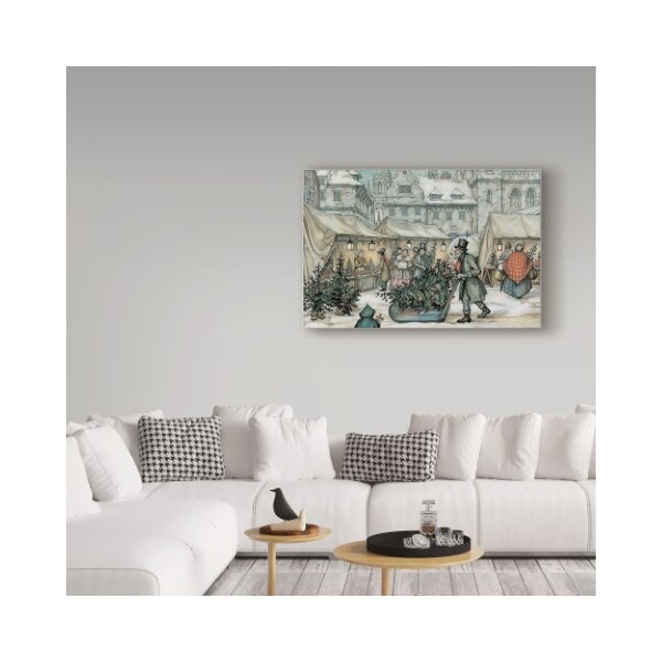 Trademark Fine Art Anton Pieck 'A Christmas Sled' Canvas Art, 22x32 - ALI38383-C2232GG