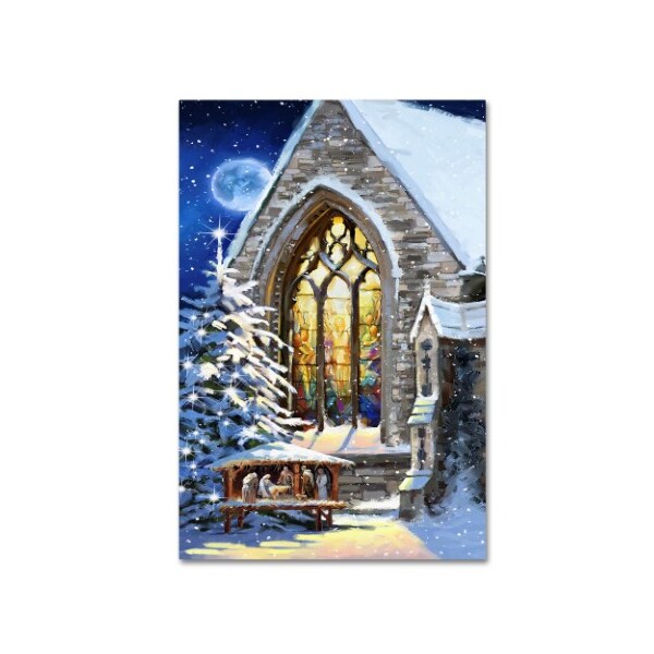 Trademark Fine Art The Macneil Studio 'Christmas Manger' Canvas Art, 12x19 - ALI09694-C1219GG