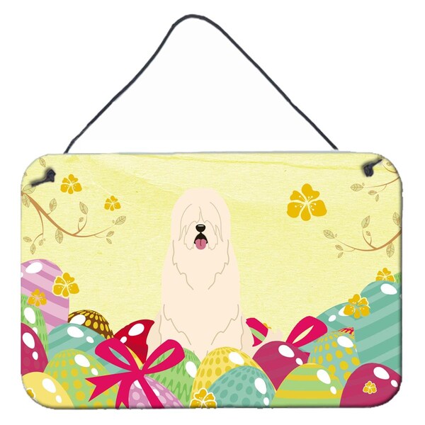 Carolines Treasures Easter Eggs South Russian Sheepdog Wall or Door Hanging Prints - BB6024DS812