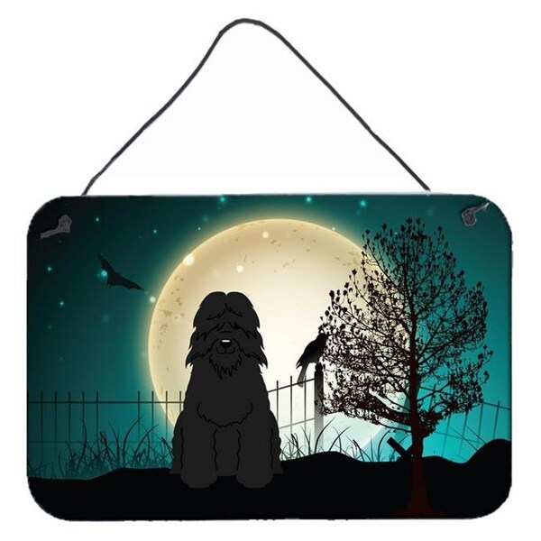 Carolines Treasures Carolines Treasures BB2264DS812 Halloween Scary Bouvier Des Flandres Wall or Door Hanging Prints - BB2264DS812
